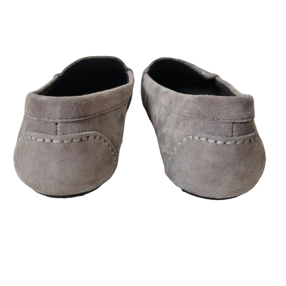 Vionic | Athens Taupe Jewel Embellished Suede Comfort Slip-On Moccasin Loafer - Picture 6 of 10